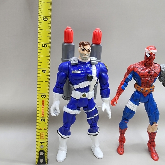 1996 Spider-Man Animated Lot Cyborg & Nick Fury 5 Inch Toy Biz Spiderman - Picture 6 of 6